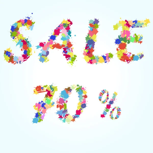 Sale poster splash illustration — Stock Vector