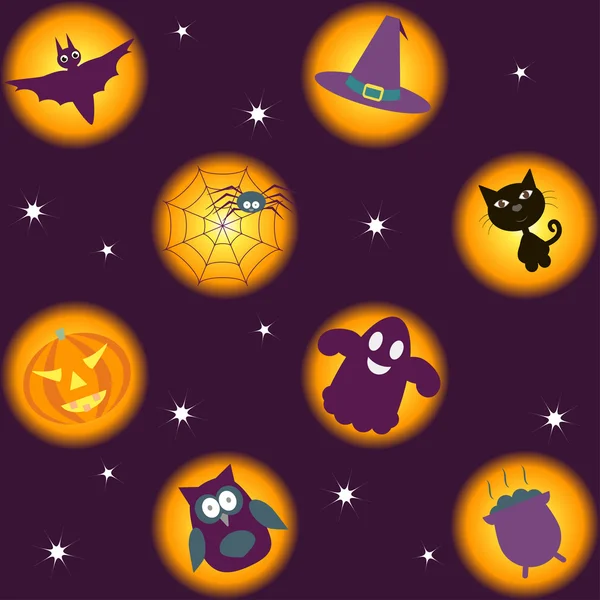 Fundo sem costura para halloween — Vetor de Stock