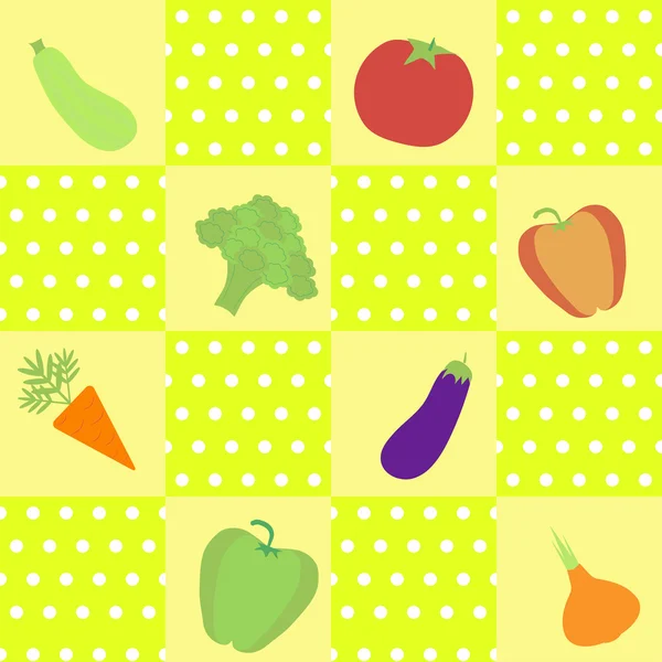Baggrund med forskellige grøntsager – Stock-vektor