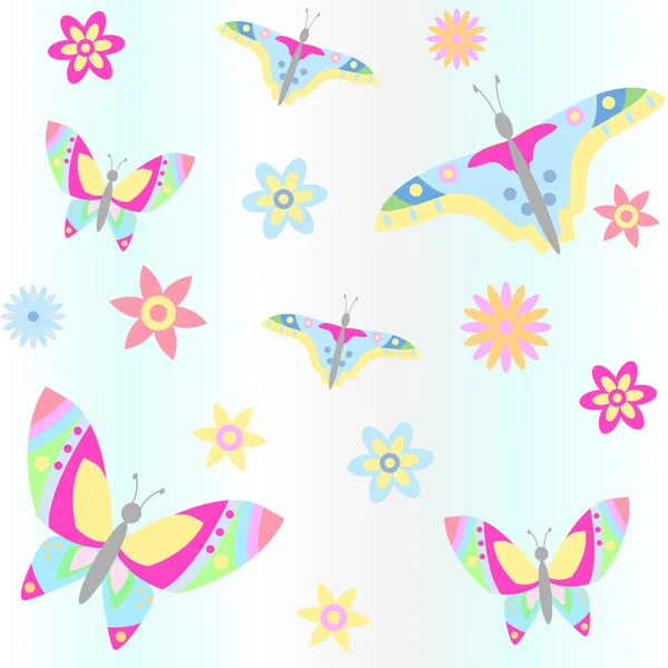 Bakgrund med fjärilar — Stock vektor