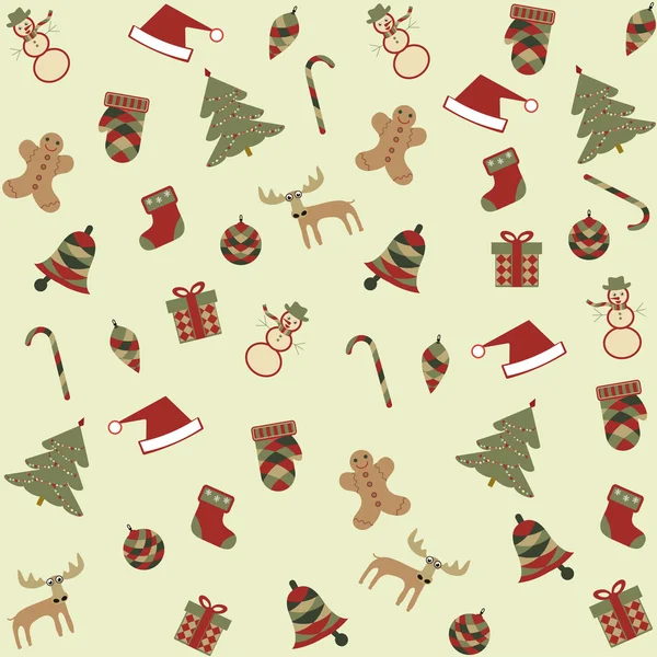 Sans couture Joyeux fond de Noël — Image vectorielle