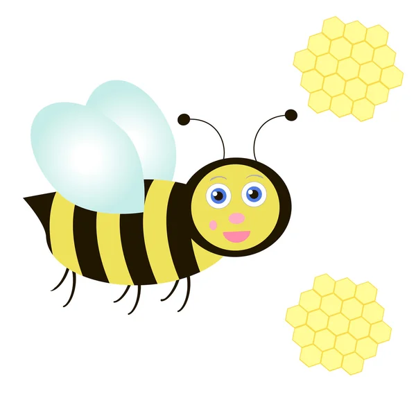 Illustration bin och honung — Stock vektor