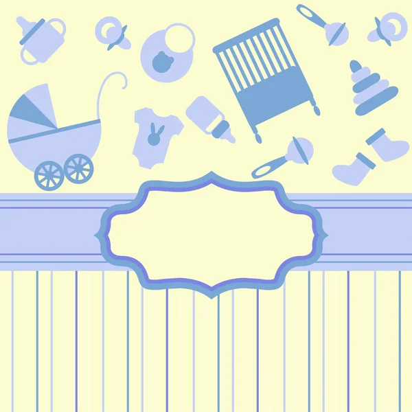 Carte pour garçon nouveau-né — Image vectorielle