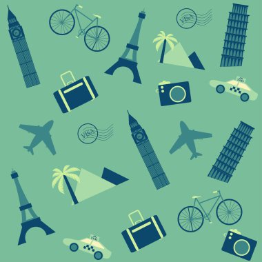 Dikişsiz arka plan seyahat