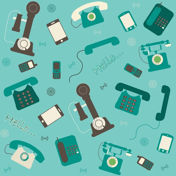 Retro ve modern telefon arka plan