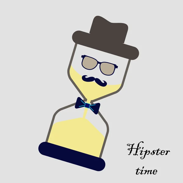 Hipster's hourglass — Stock Vector