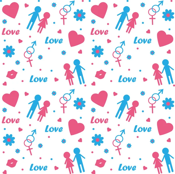 Seamless love pattern — Stock Vector