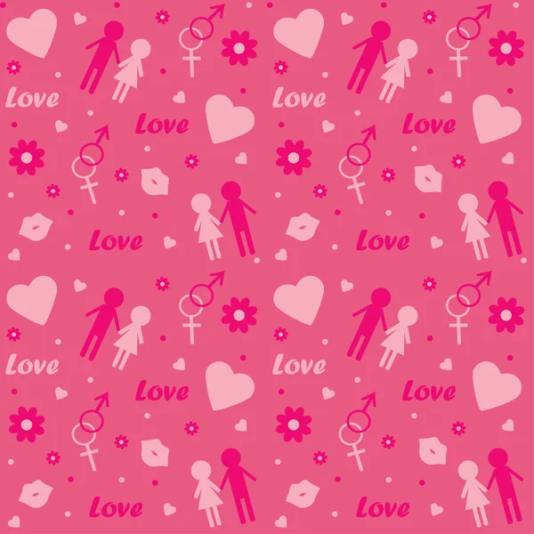 Seamless love pattern — Stock Vector