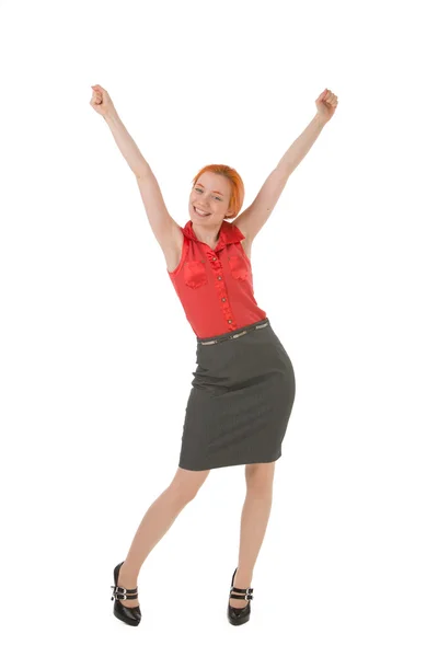 Young woman rejoicing — Stock Photo, Image