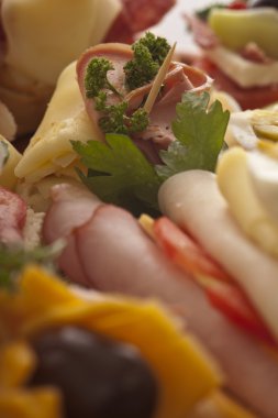 Jambon ve peynir hors d'eouvres