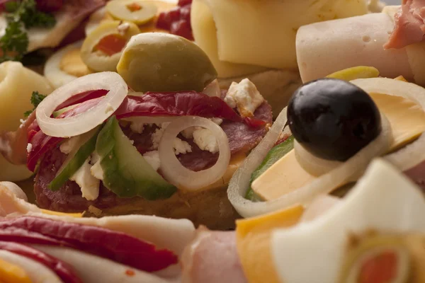 Closeup of delicious appetizers — Stock Photo, Image