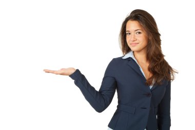 genç kadın, beyaz zemin üzerine izole