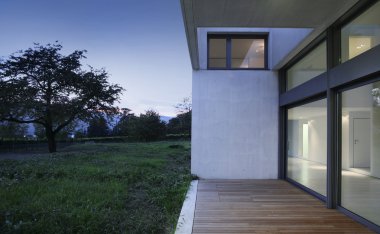 exterior, modern house