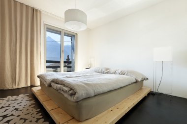 iç, modern dağ evi