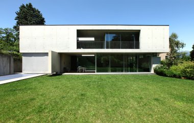 Modern house design in beton