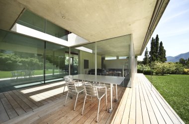 veranda, modern ev