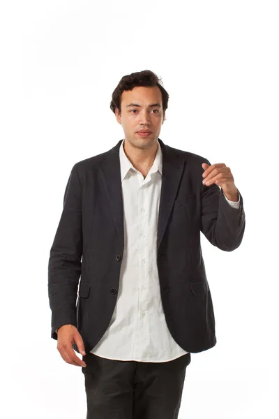 Homem de negócios, isolado sobre fundo branco — Fotografia de Stock