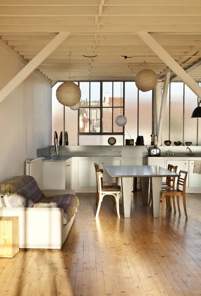 Oude loft, interieur — Stockfoto