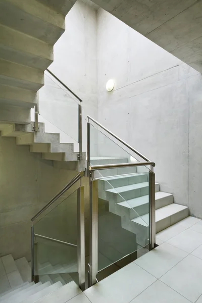 Interior building, concrete staircase — Stock Photo, Image