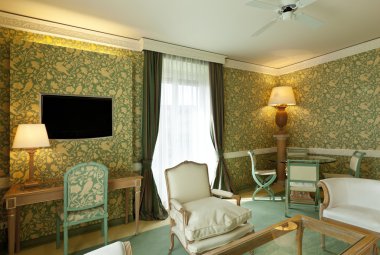 iç lüks daire, rahat takımı, salon
