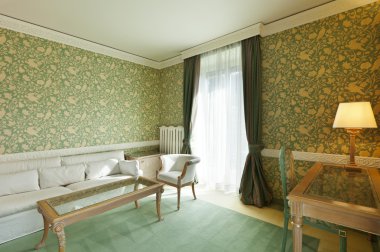 iç lüks daire, rahat takımı, salon
