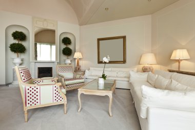 iç lüks daire, rahat takımı, salon