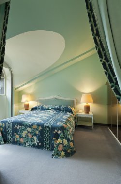 iç lüks daire, konforlu yatak odası