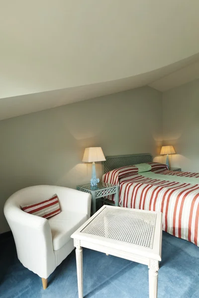 Romantic corner of a hotel room, interior — Stock Photo, Image