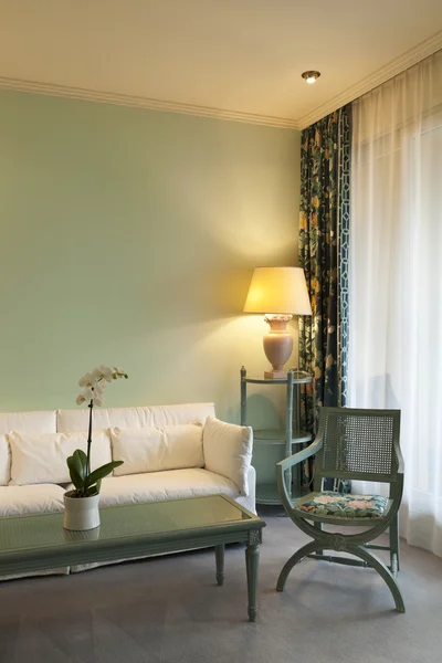 室内装饰豪华公寓,舒适的套间,休息室 — 图库照片