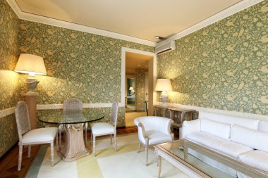 iç lüks daire, rahat takımı, salon