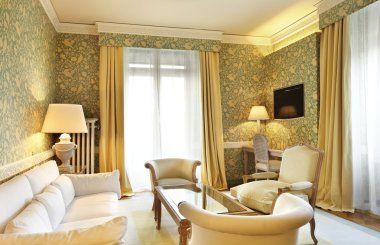 iç lüks daire, rahat takımı, salon