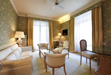 iç lüks daire, rahat takımı, salon