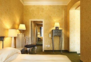 iç lüks daire, konforlu yatak odası