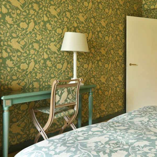Interieur luxe appartement, comfortabele suite, detail slaapkamer — Stockfoto