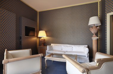 iç lüks daire, rahat takımı, salon