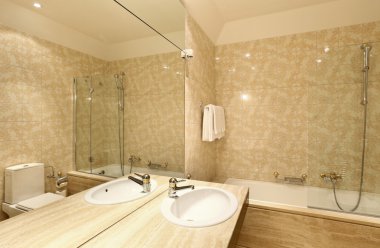 Interior luxury apartment, bathroom clipart