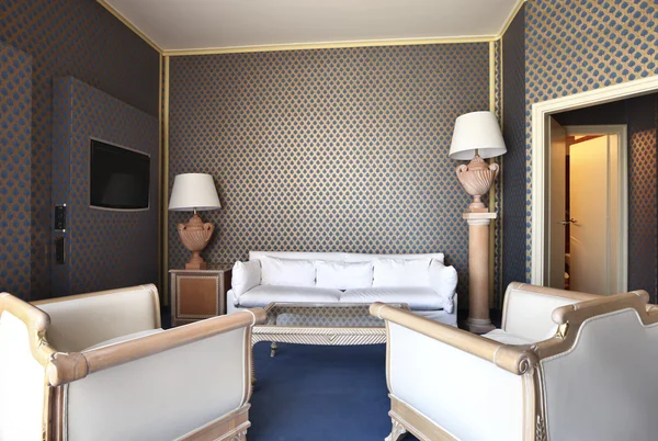 Interior luxury apartment, comfortable suit, lounge — Stock Photo, Image