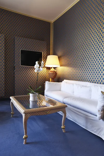 Interior luxury apartment, comfortable suit, lounge — Stock Photo, Image