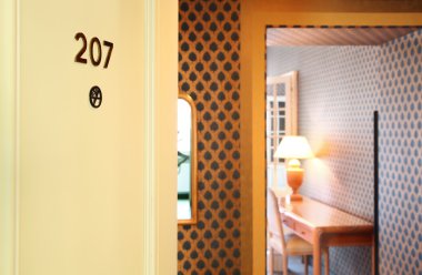 iç lüks otel, kapıyı açık