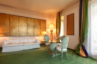 iç lüks daire, rahat takımı, salon