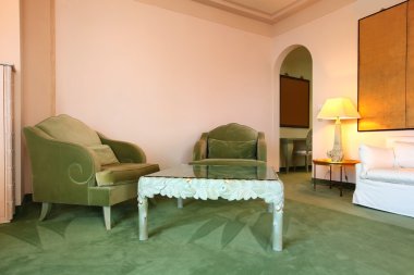 iç lüks daire, rahat takımı, salon