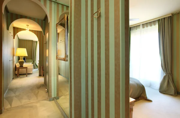 Interior luxury apartment, comfortable suit — Stok fotoğraf