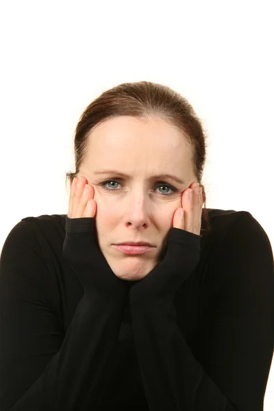 Retrato de mulher triste. de perto — Fotografia de Stock