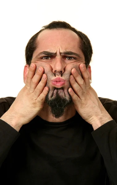 Man making hand sign — Stock Photo, Image