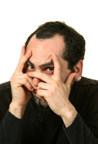 Man making hand sign — Stock Photo, Image