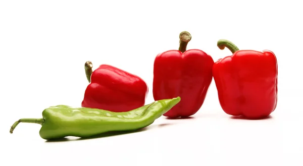 Peppers on white background — Stock Photo, Image