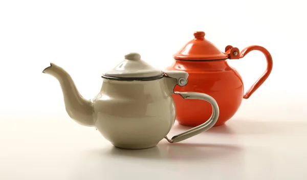 Teapots isolated on white — Stock Photo, Image