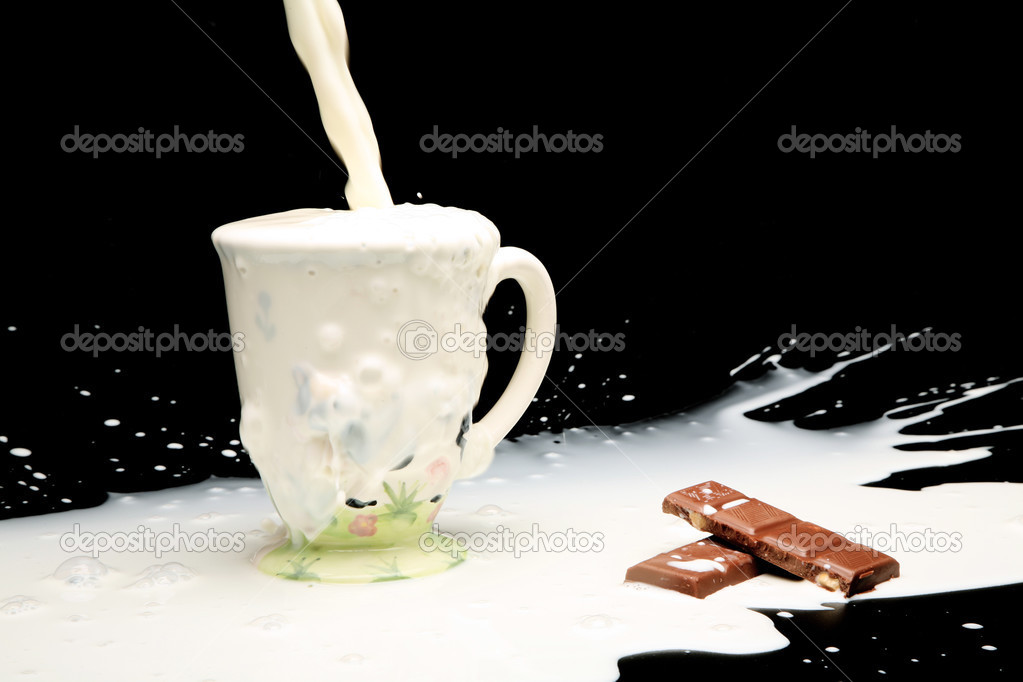 Milk and cup