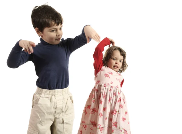 Retrato de un hermano y una hermana — Foto de Stock