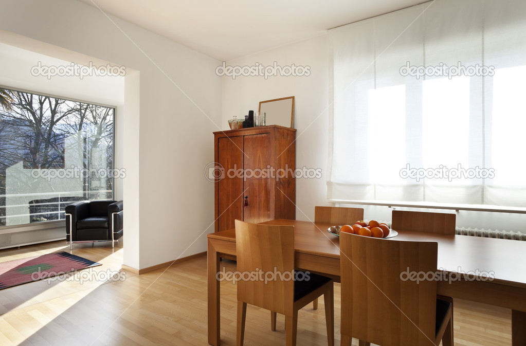Einrichtung Einer Modernen Ferienwohnung Wohn Esszimmer Stockfoto C Zveiger 30083271